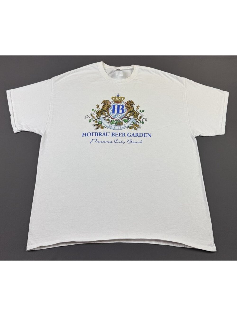 Rare Vintage Y2K Hofbrau Beer Garden Panama City Beach Alcohol Promo 2XL Tee